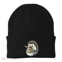 Hedgehog Eating Ramen Japanese Noodles Soup Beanie thumb 0