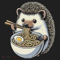 Hedgehog Eating Ramen Japanese Noodles Soup Beanie thumb 2