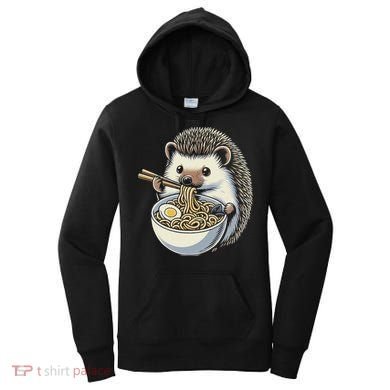 Hedgehog Eating Ramen Japanese Noodles Soup Women's Hoodie