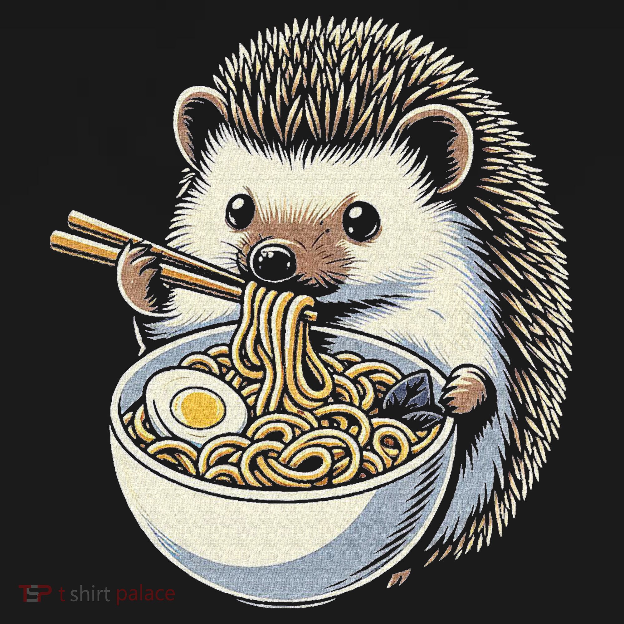 Hedgehog Eating Ramen Japanese Noodles Soup Women's Hoodie