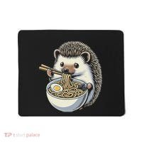 Hedgehog Eating Ramen Japanese Noodles Soup Mousepad thumb 0
