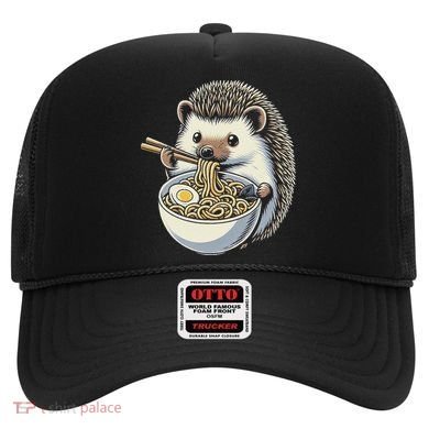 Hedgehog Eating Ramen Japanese Noodles Soup Hat