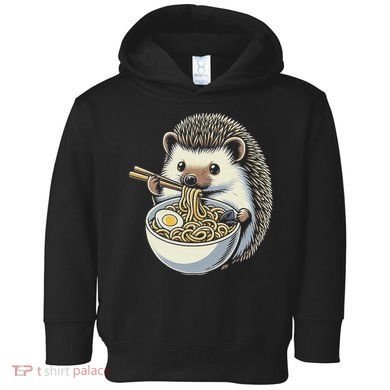 Hedgehog Eating Ramen Japanese Noodles Soup Toddler Hoodie