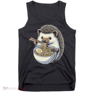 Hedgehog Eating Ramen Japanese Noodles Soup Tank Top