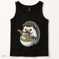 Hedgehog Eating Ramen Japanese Noodles Soup Tank Top thumb 2