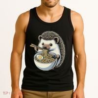 Hedgehog Eating Ramen Japanese Noodles Soup Tank Top thumb 3