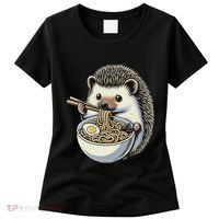 Hedgehog Eating Ramen Japanese Noodles Soup Women's T-Shirt thumb 0