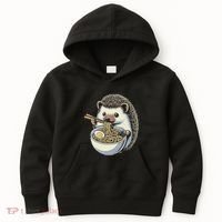 Hedgehog Eating Ramen Japanese Noodles Soup Kids Hoodie thumb 0