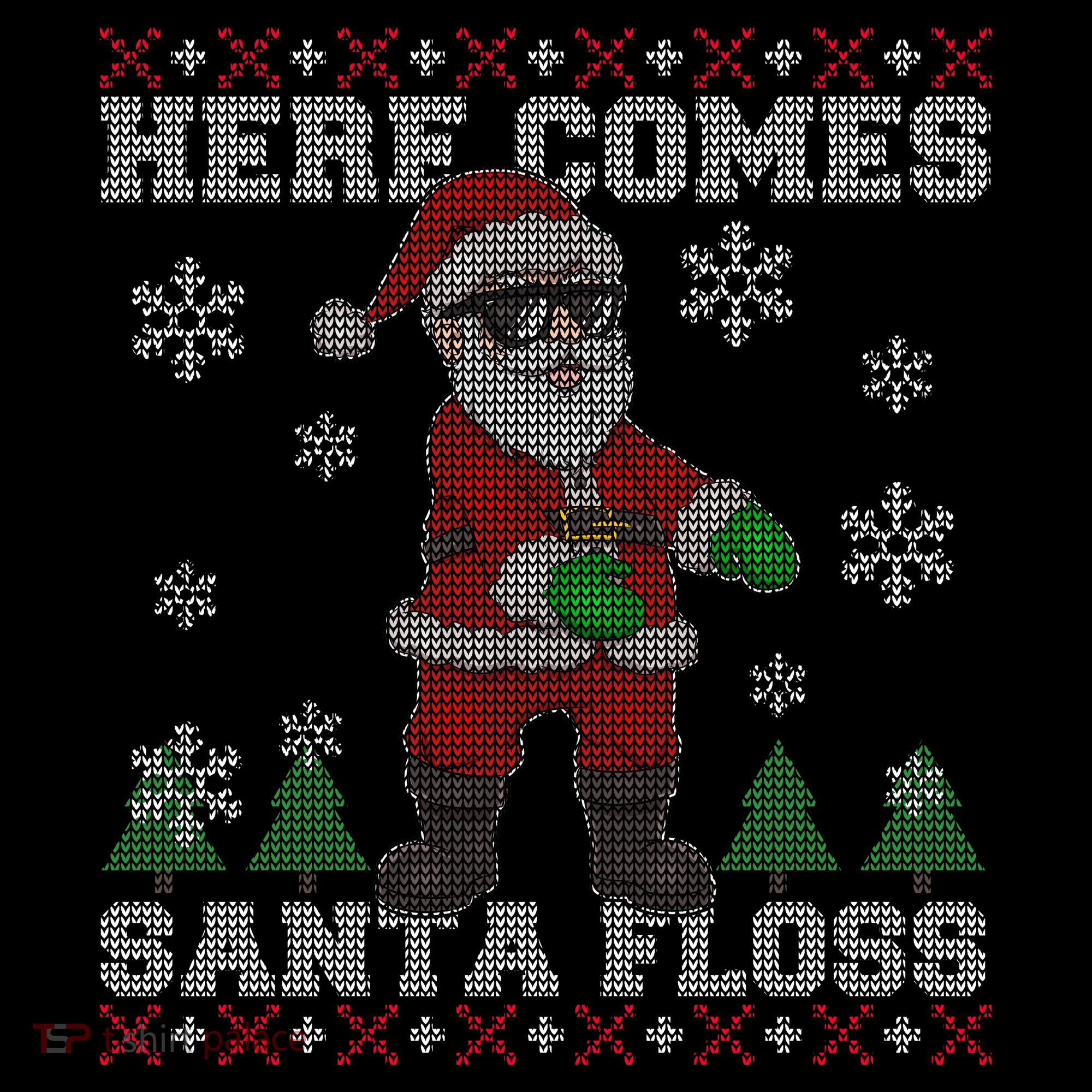 Here Comes Santa Floss Cool Ugly Christmas Apron