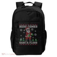 Here Comes Santa Floss Cool Ugly Christmas Backpack thumb 0