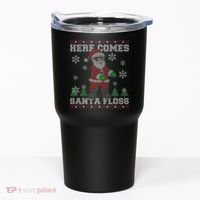 Here Comes Santa Floss Cool Ugly Christmas Tumbler thumb 0