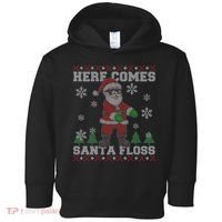 Here Comes Santa Floss Cool Ugly Christmas Toddler Hoodie thumb 0