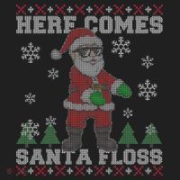 Here Comes Santa Floss Cool Ugly Christmas Golf Towel thumb 3