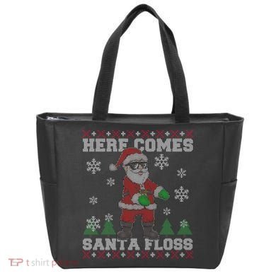 Here Comes Santa Floss Cool Ugly Christmas Tote Bag