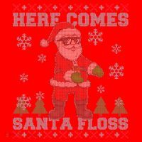 Here Comes Santa Floss Cool Ugly Christmas Santa Hat thumb 1