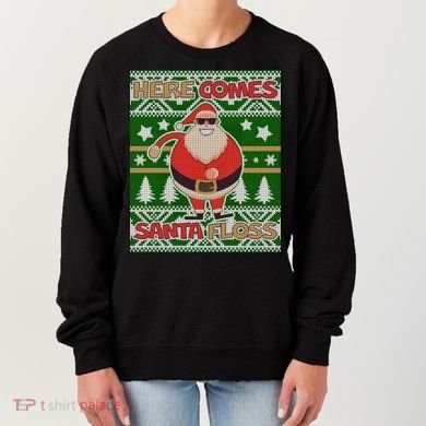 Here Comes Santa Floss Ugly Christmas Sweater Women's Sweatshirt