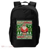 Here Comes Santa Floss Ugly Christmas Sweater Backpack thumb 0