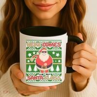 Here Comes Santa Floss Ugly Christmas Sweater Coffee Mug thumb 3