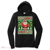 Here Comes Santa Floss Ugly Christmas Sweater Women's Hoodie thumb 0