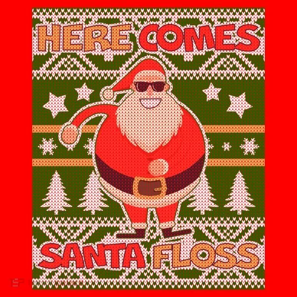 Here Comes Santa Floss Ugly Christmas Sweater Doggie Tank