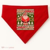 Here Comes Santa Floss Ugly Christmas Sweater USA-Made Doggie Bandana thumb 0