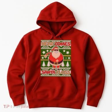 Here Comes Santa Floss Ugly Christmas Sweater Hoodie