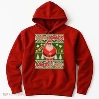 Here Comes Santa Floss Ugly Christmas Sweater Hoodie thumb 0