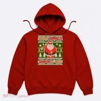 Here Comes Santa Floss Ugly Christmas Sweater Hoodie thumb 0