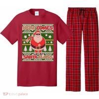 Here Comes Santa Floss Ugly Christmas Sweater Pajama Set thumb 0