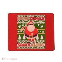 Here Comes Santa Floss Ugly Christmas Sweater Mousepad thumb 0