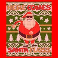 Here Comes Santa Floss Ugly Christmas Sweater Women's Tank Top thumb 5
