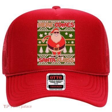 Here Comes Santa Floss Ugly Christmas Sweater Hat
