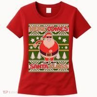 Here Comes Santa Floss Ugly Christmas Sweater Women's T-Shirt thumb 0