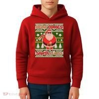 Here Comes Santa Floss Ugly Christmas Sweater Kids Hoodie thumb 4