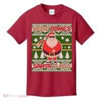 Here Comes Santa Floss Ugly Christmas Sweater Kids T-Shirt thumb 0