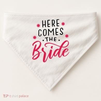 Here Comes The Bride USA-Made Doggie Bandana