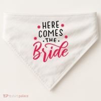 Here Comes The Bride USA-Made Doggie Bandana thumb 0