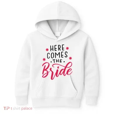 Here Comes The Bride Kids Hoodie