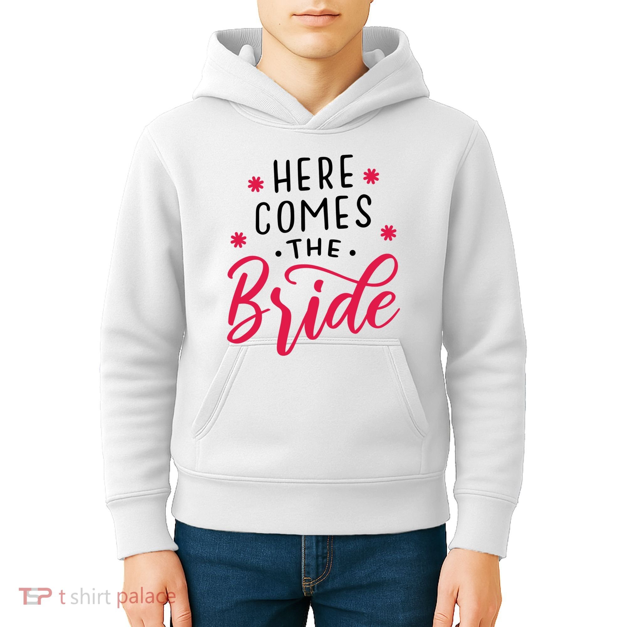 Here Comes The Bride Kids Hoodie