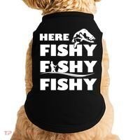 Here Fishy Fishy Fishy Doggie Tank thumb 0
