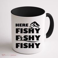 Here Fishy Fishy Fishy Coffee Mug thumb 1