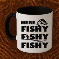 Here Fishy Fishy Fishy Coffee Mug thumb 2