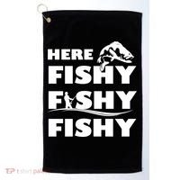 Here Fishy Fishy Fishy Golf Towel thumb 0