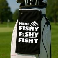 Here Fishy Fishy Fishy Golf Towel thumb 2