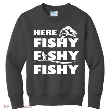 Here Fishy Fishy Fishy Kids Sweatshirt