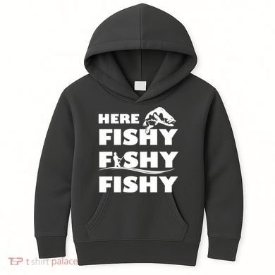 Here Fishy Fishy Fishy Kids Hoodie
