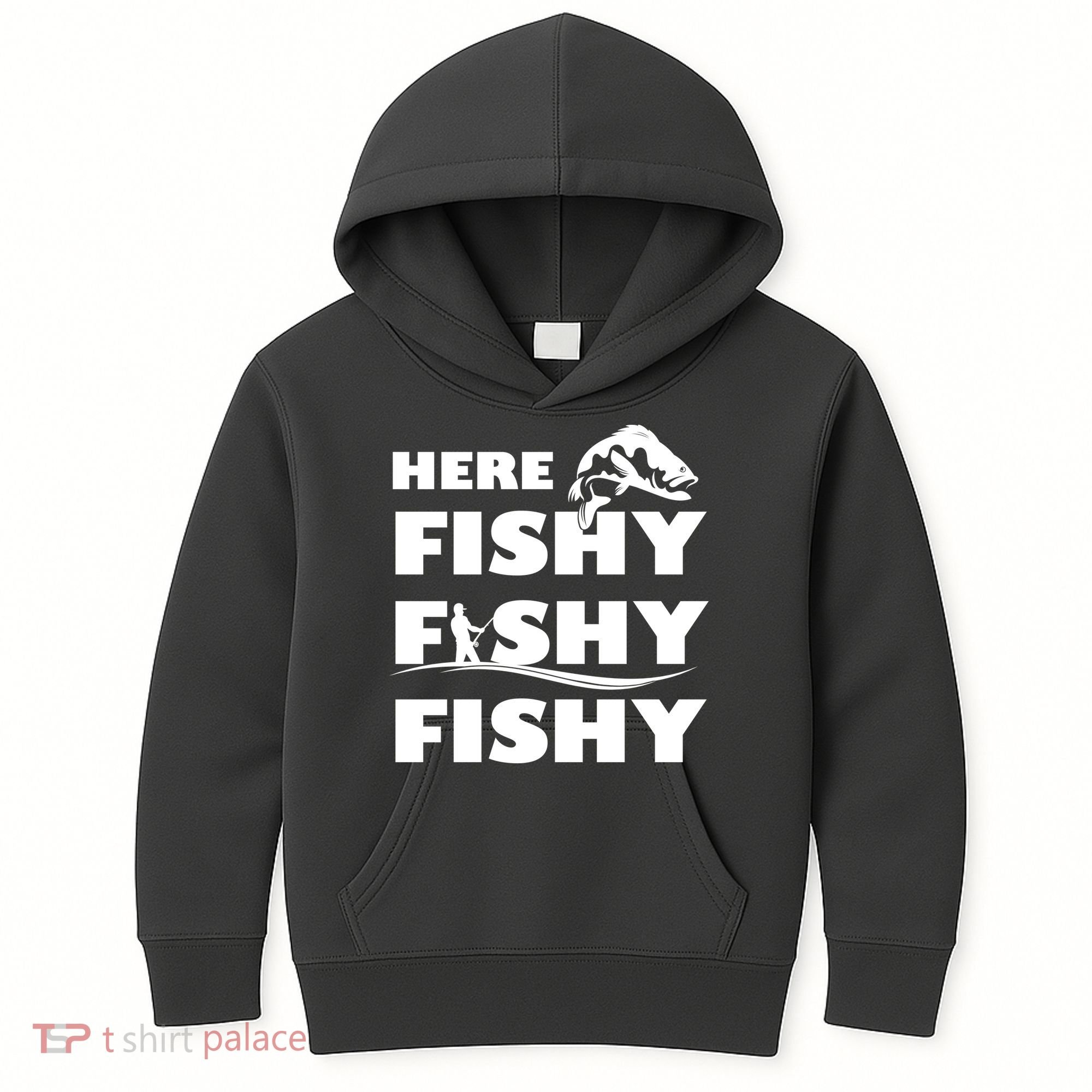 Here Fishy Fishy Fishy Kids Hoodie