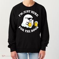 Here For The Boos Funny Halloween Party Women's Sweatshirt thumb 0