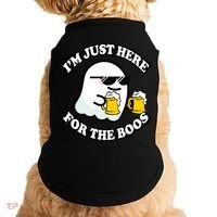 Here For The Boos Funny Halloween Party Doggie Tank thumb 0