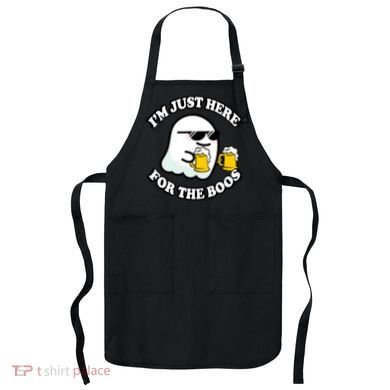 Here For The Boos Funny Halloween Party Apron